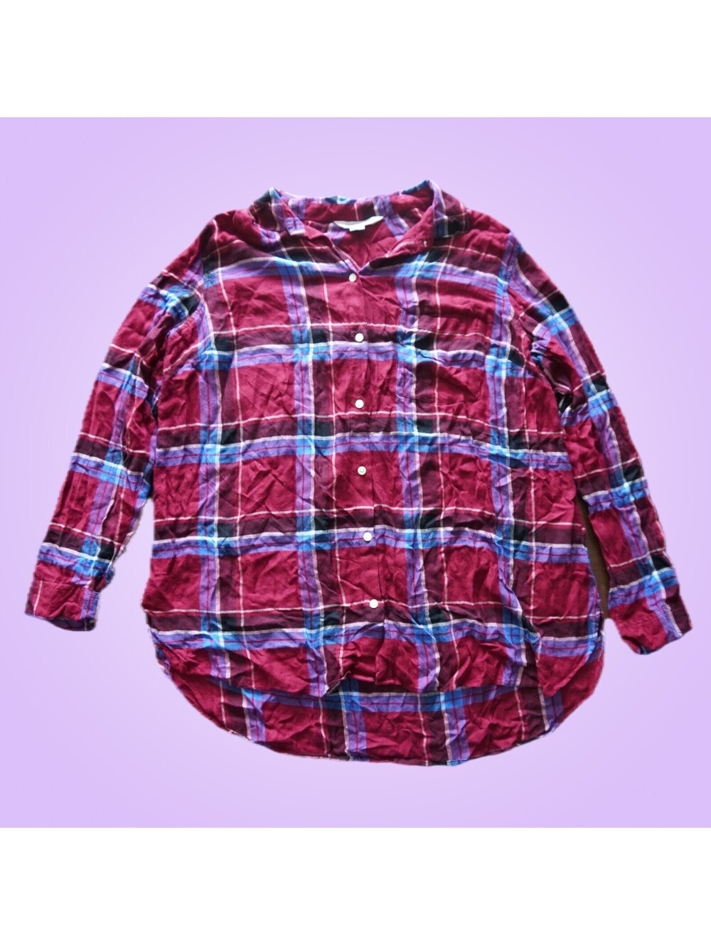 Old Navy The Classic Shirt Plaid Button-Down Top Size XL